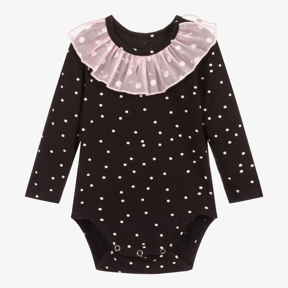 Wauw Capow-Боди в горошек для девочек эбенового цвета | Childrensalon Outlet