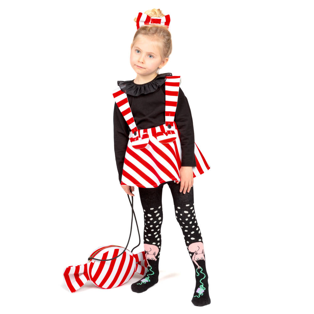 Wauw Capow-Girls Festive Red Striped Skirt | Childrensalon Outlet
