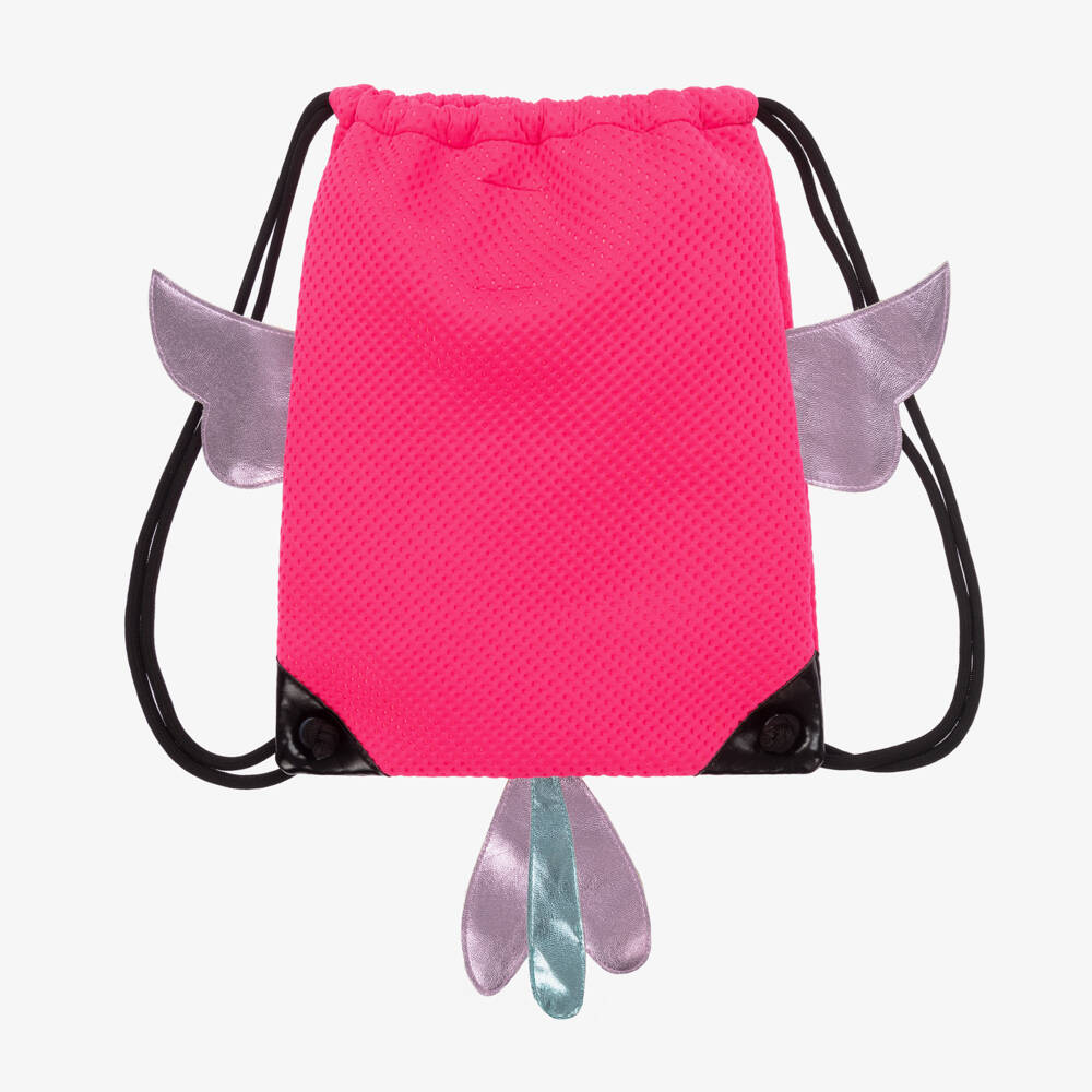 Wauw Capow-Girls Fuchsia Bird Backpack | Childrensalon Outlet
