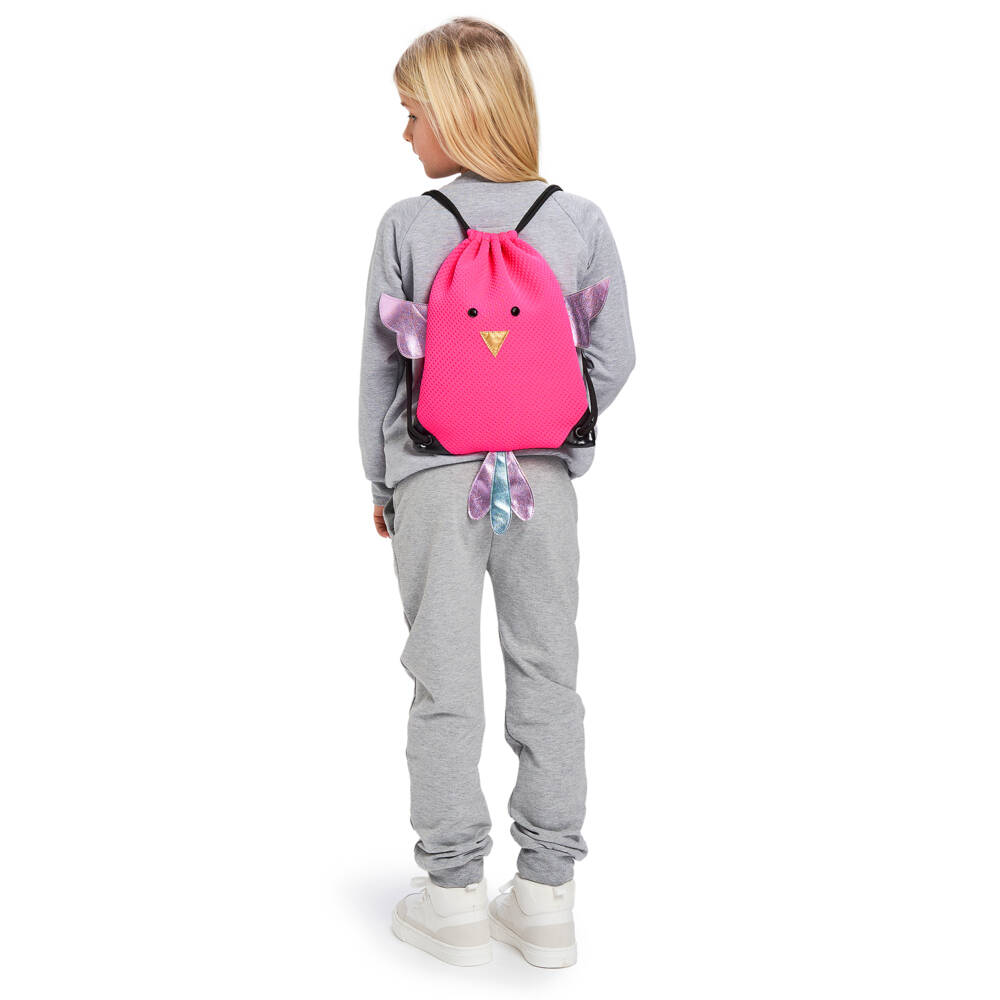 Wauw Capow-Girls Fuchsia Bird Backpack | Childrensalon Outlet