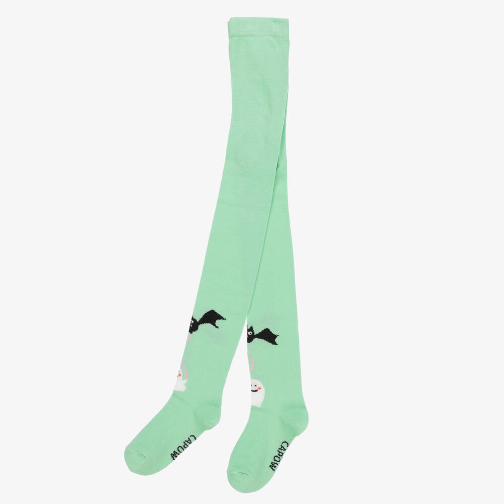 Wauw Capow-كولون مزيج قطن عضوي محبوك لون أخضر للبنات | Childrensalon Outlet