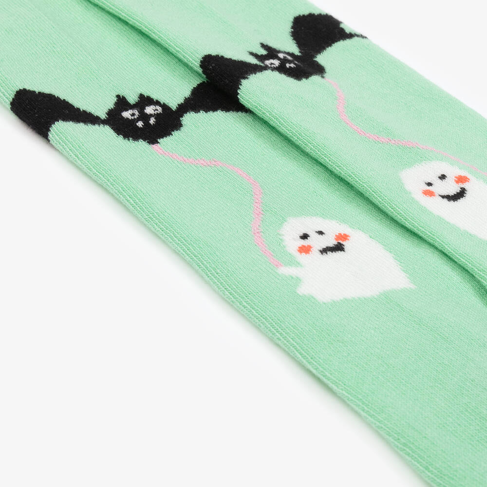 Wauw Capow-كولون مزيج قطن عضوي محبوك لون أخضر للبنات | Childrensalon Outlet