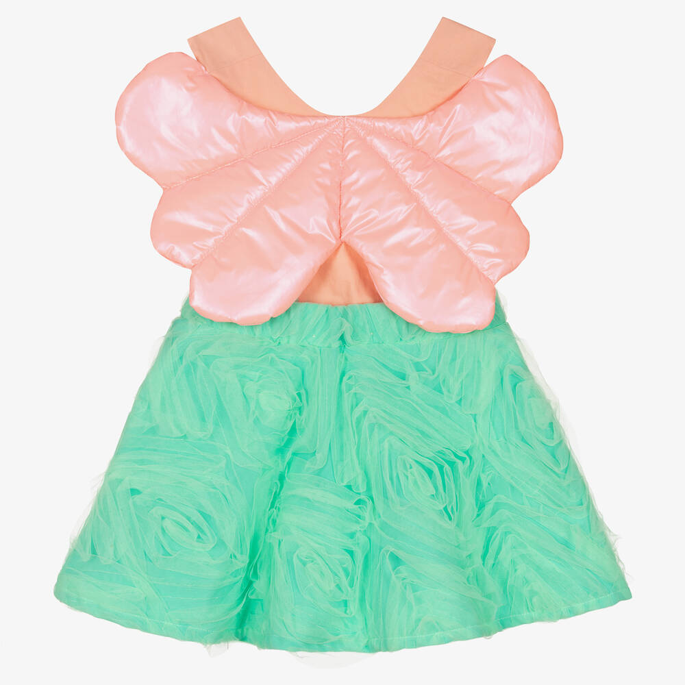 Wauw Capow-Girls Green & Pink Winged Tulle Skirt | Childrensalon Outlet