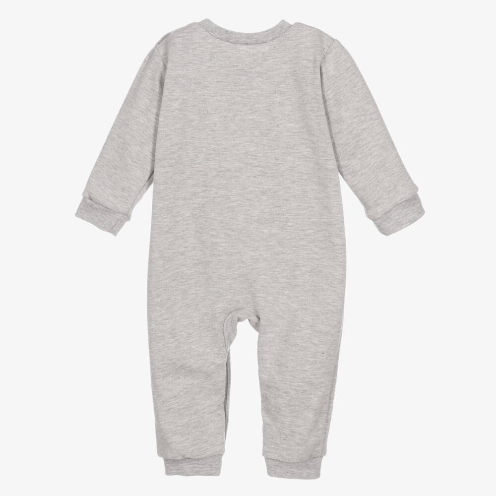 Wauw Capow-Girls Grey Bird Embellished Romper | Childrensalon Outlet
