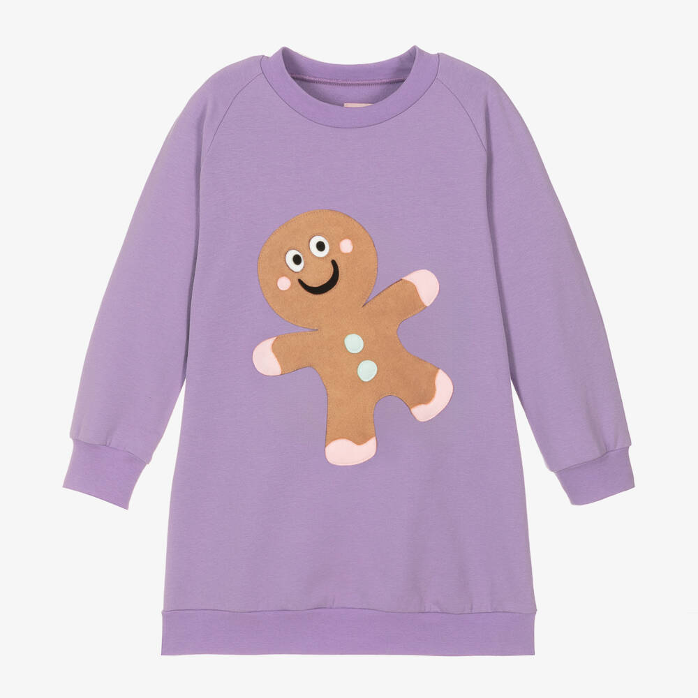 Wauw Capow-Girls Lavender Gingerbread Dress | Childrensalon Outlet