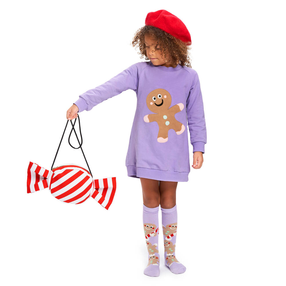 Wauw Capow-Girls Lavender Gingerbread Dress | Childrensalon Outlet