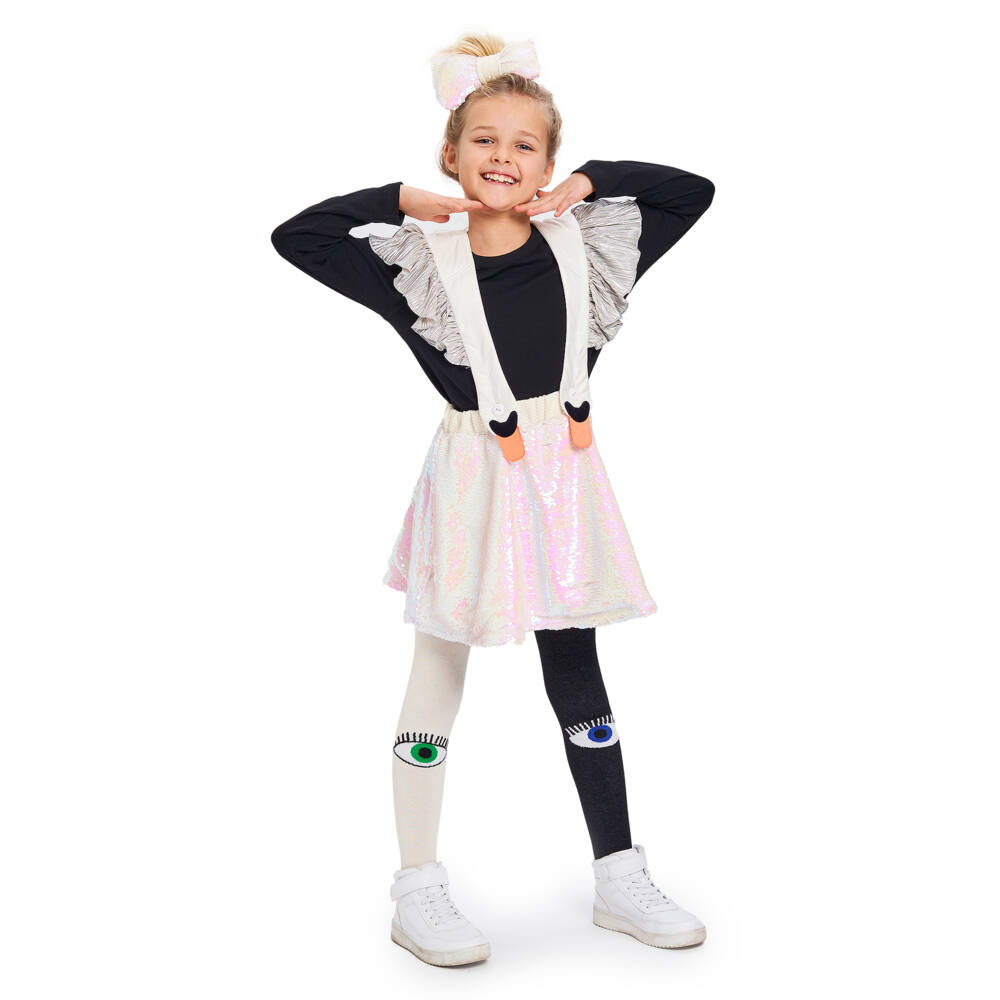 Wauw Capow-Girls Monochrome Organic Cotton Legwear | Childrensalon Outlet