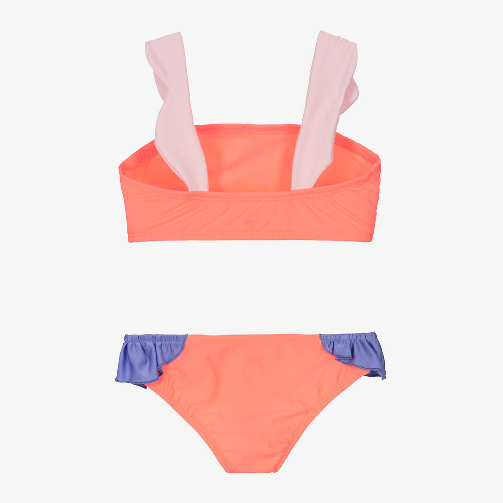Wauw Capow-Girls Neon Pink Ruffle Bikini | Childrensalon Outlet