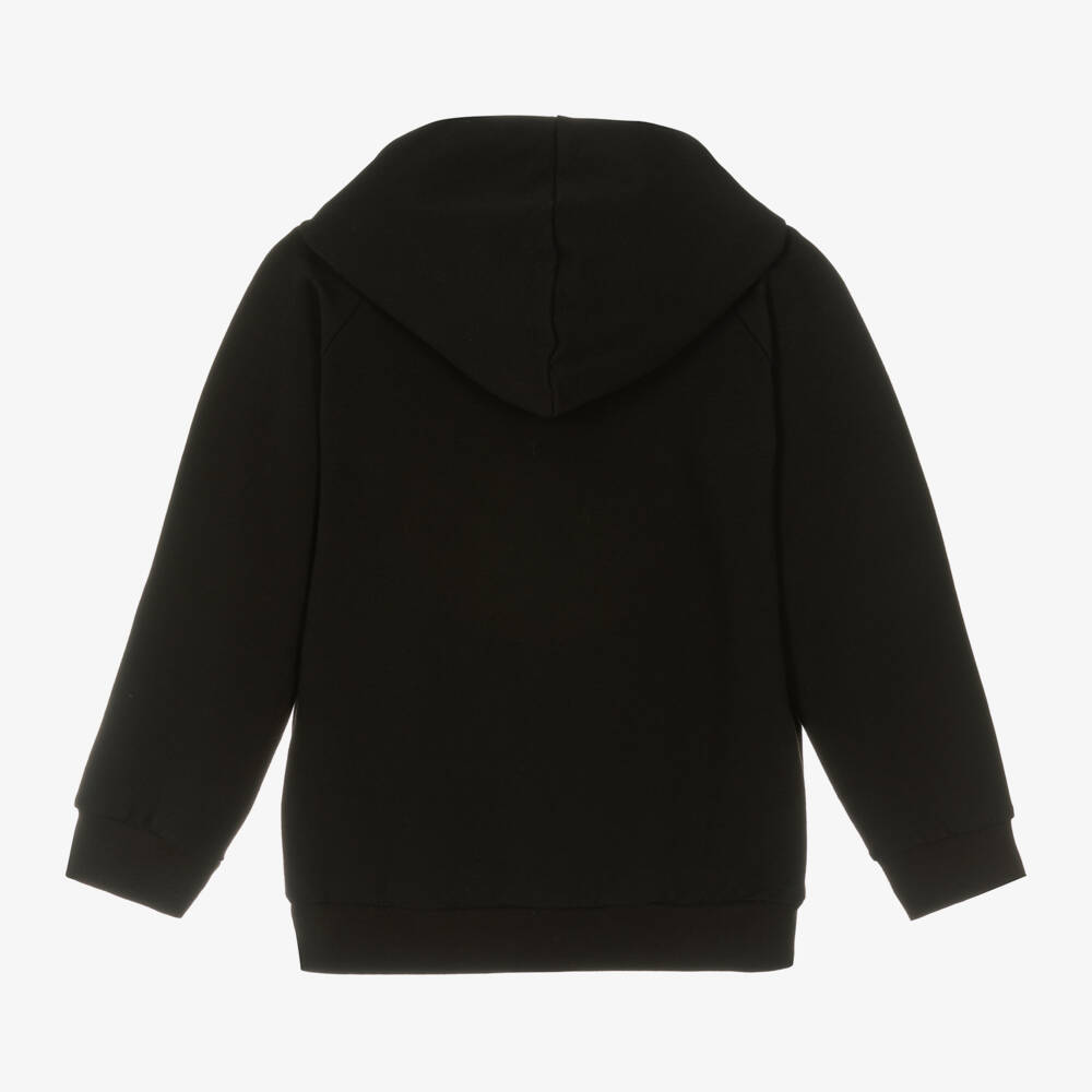 Wauw Capow-هودي مونستر قطن عضوي لون أسود للبنات | Childrensalon Outlet