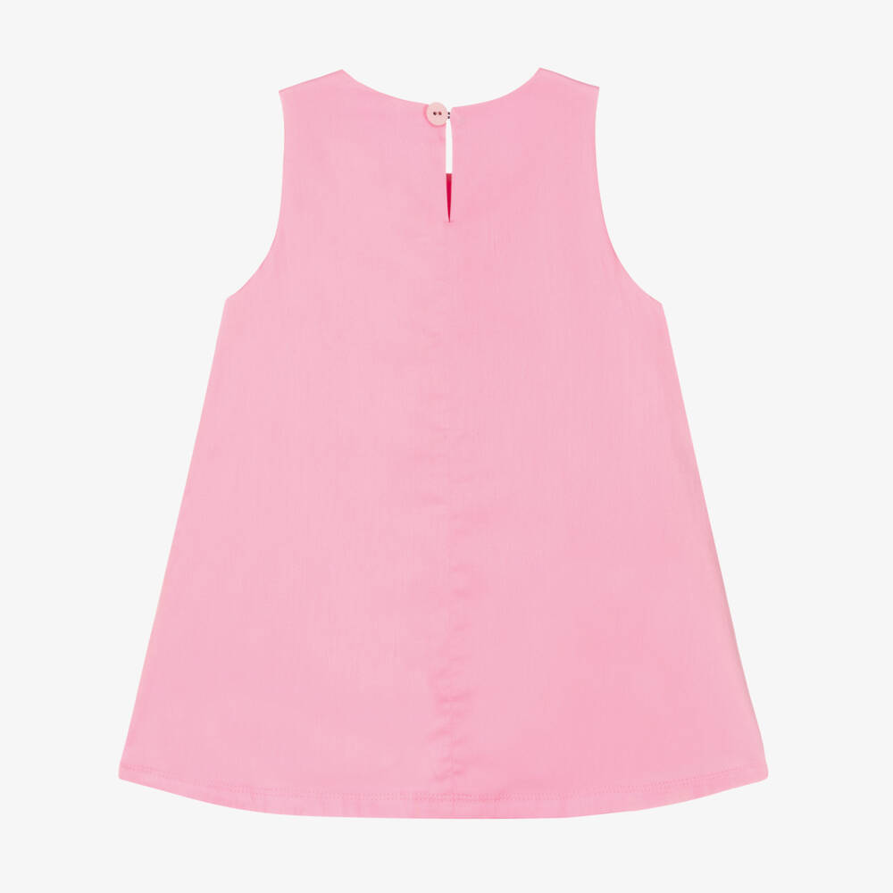 Wauw Capow-فستان كاندي كين قطن لون زهري | Childrensalon Outlet