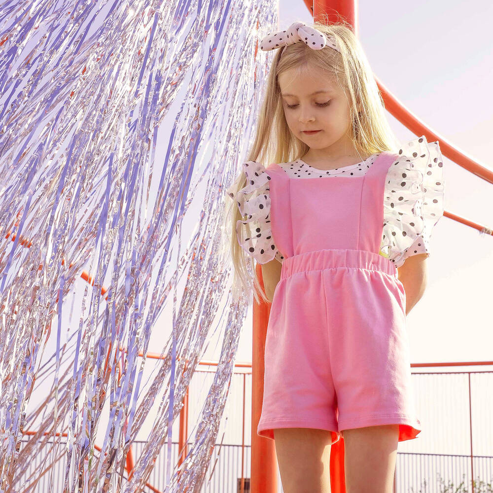 Girls pink playsuit new arrivals