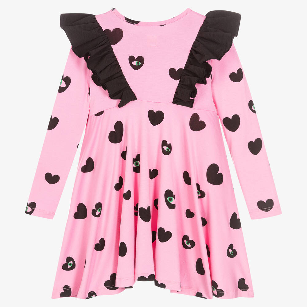 Wauw Capow-Розовое платье с сердечками для девочек | Childrensalon Outlet