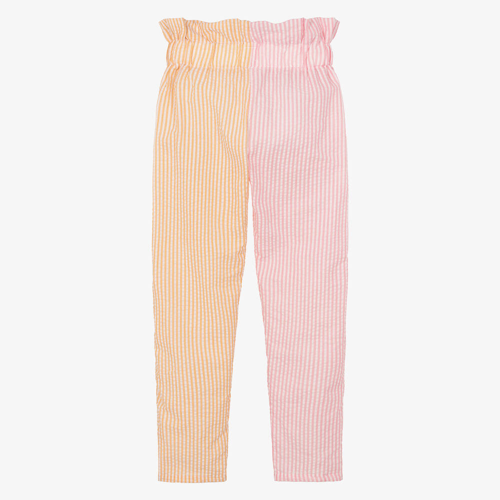 Pink seersucker pants new arrivals