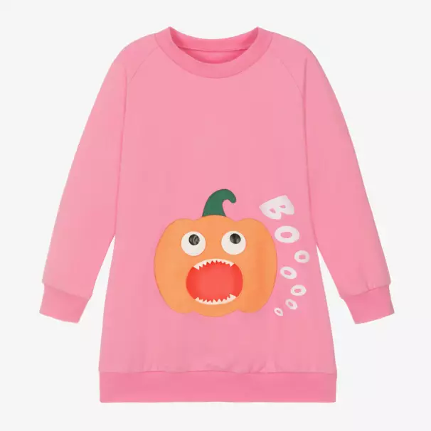 Wauw Capow-فستان قطن عضوي لون زهري | Childrensalon Outlet