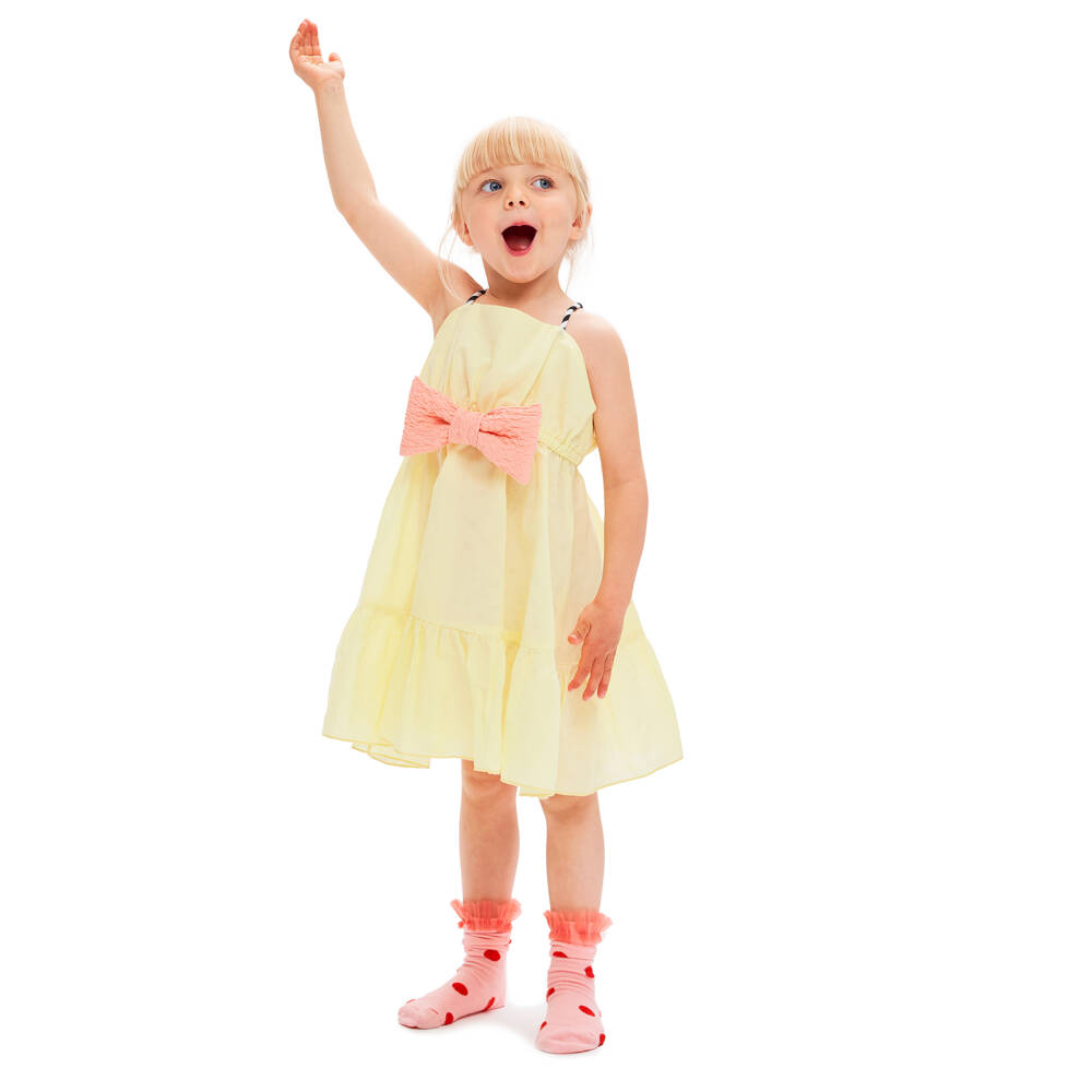 Wauw Capow-Веселые розовые носки в горошек для девочек | Childrensalon Outlet