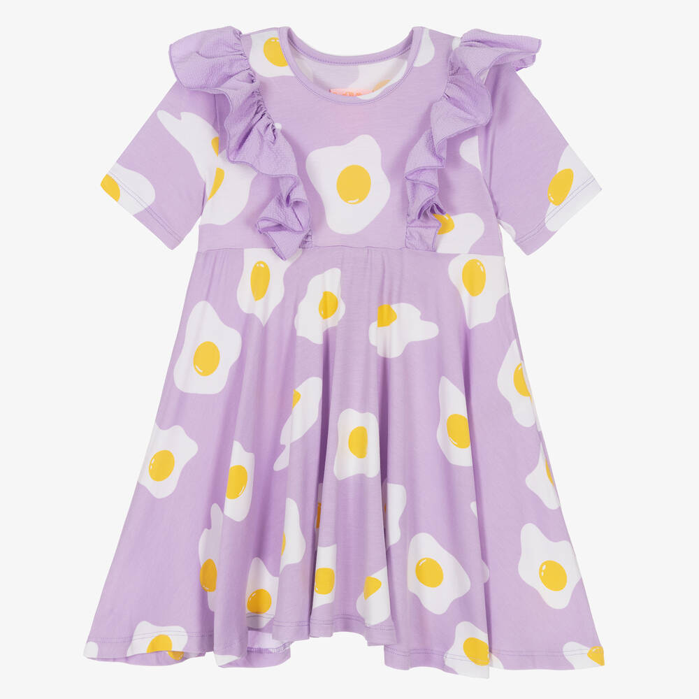 Wauw Capow-فستان فيسكوز لون بنفسجي | Childrensalon Outlet