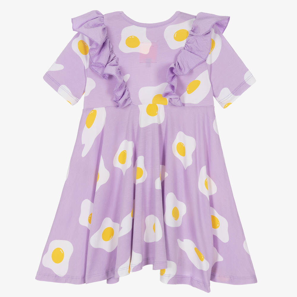 Wauw Capow-Girls Purple Eggs Dress | Childrensalon Outlet