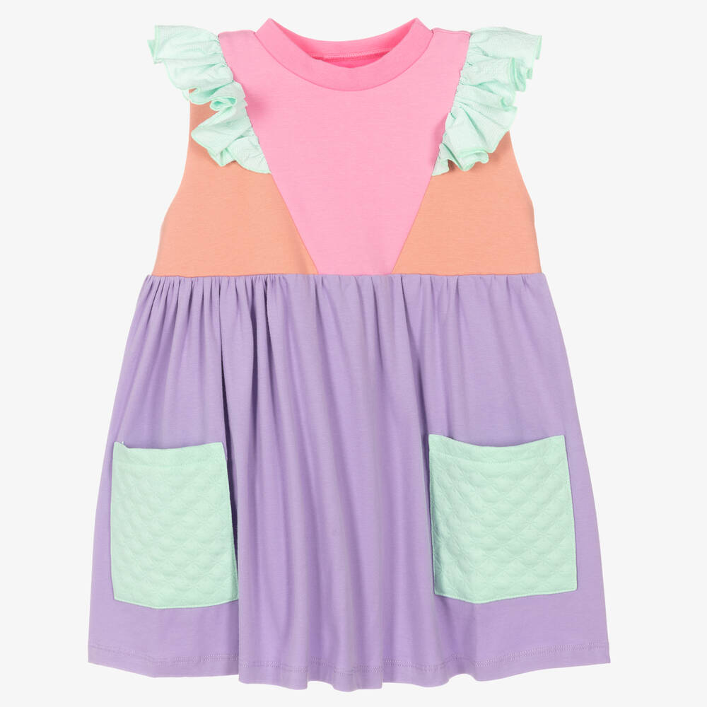 Wauw Capow - Robe violette et rose fille | Childrensalon