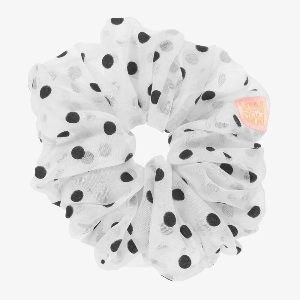 Wauw Capow-Girls Snowy Spot Organza Scrunchie | Childrensalon Outlet
