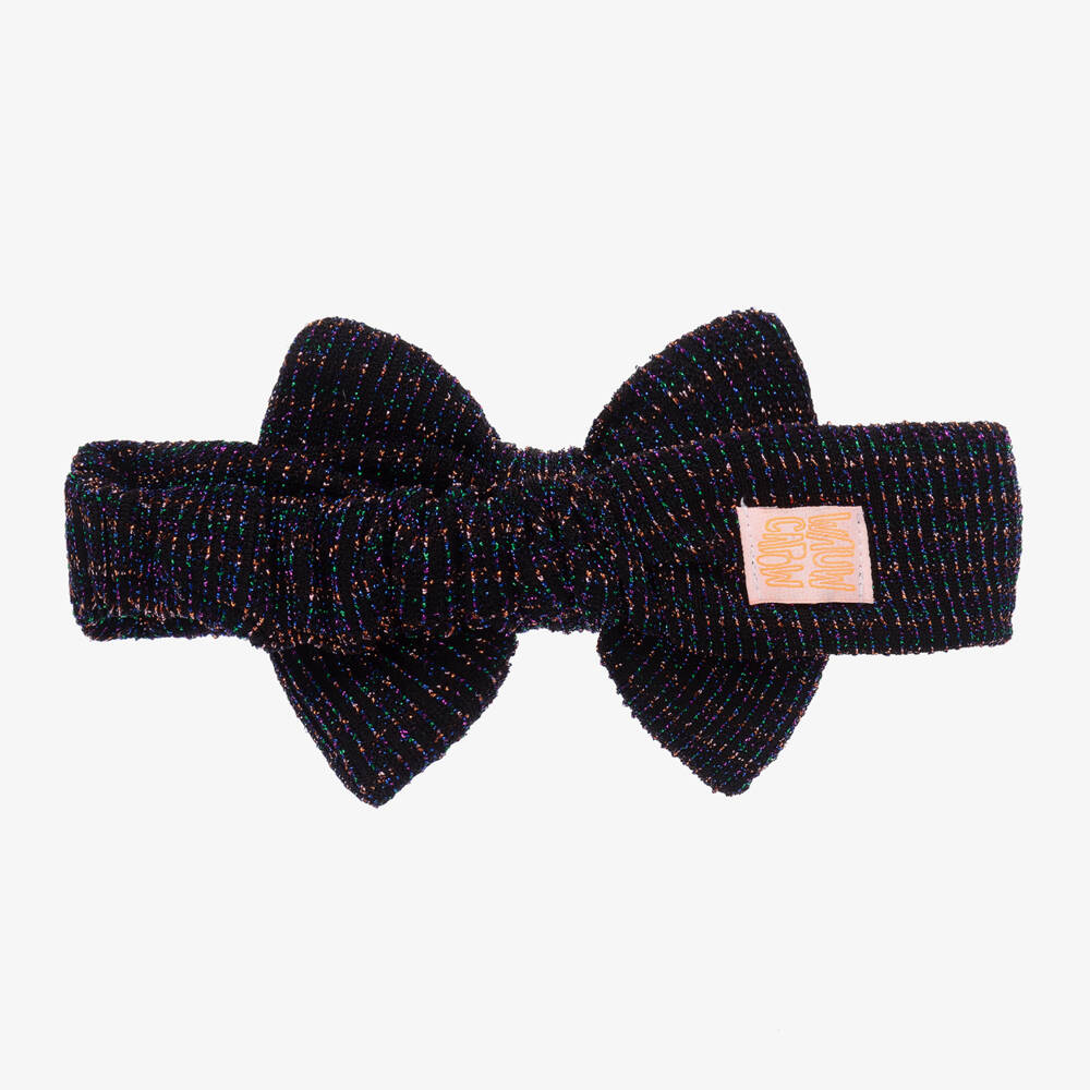 Wauw Capow-Girls Sparkling Black Hairband | Childrensalon Outlet