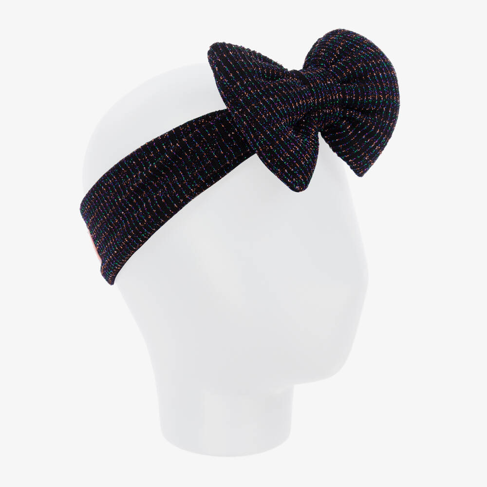 Wauw Capow-Girls Sparkling Black Hairband | Childrensalon Outlet