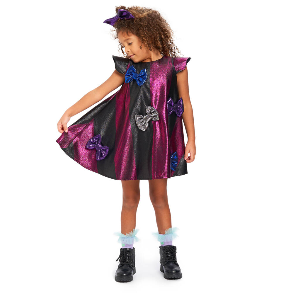 Wauw Capow-Girls Sparkling Bow A-Line Dress | Childrensalon Outlet
