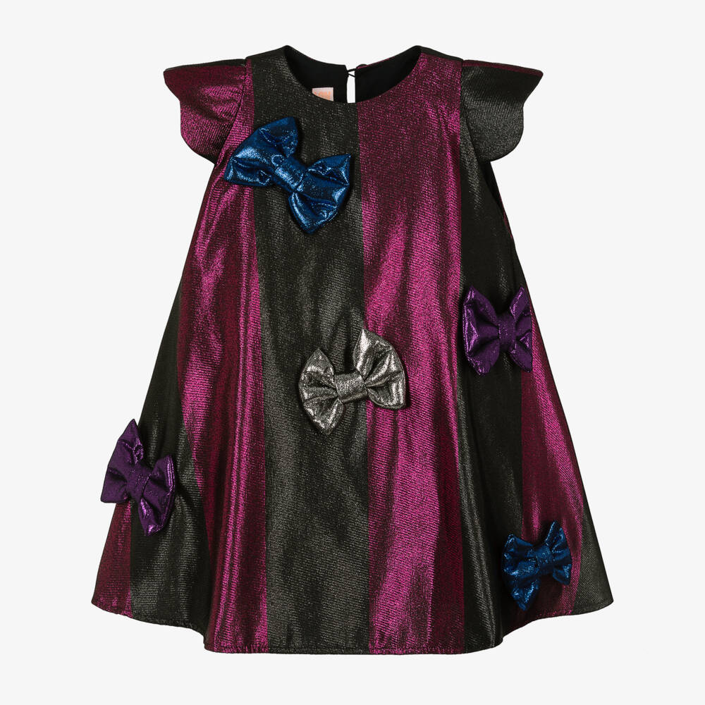 Wauw Capow-Girls Sparkling Bow A-Line Dress | Childrensalon Outlet