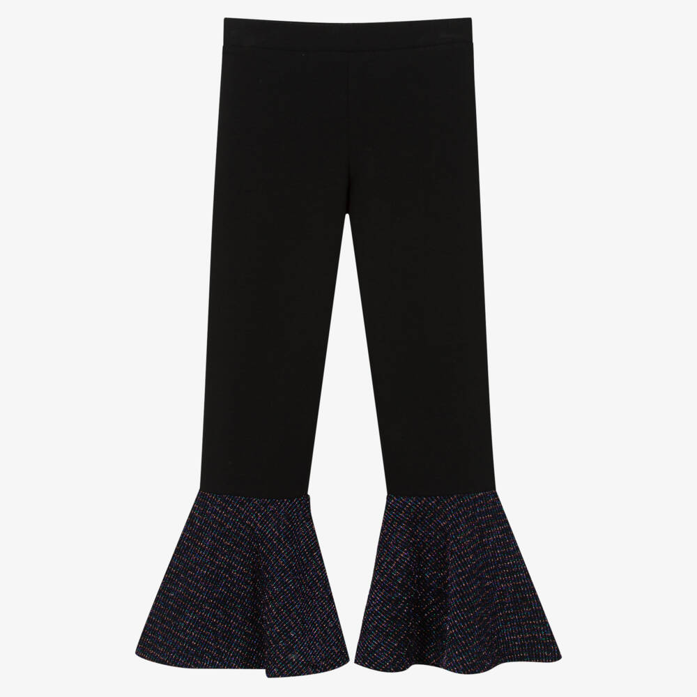 Wauw Capow-Girls Sparkly Ruffle Bell-Bottom Trousers | Childrensalon Outlet