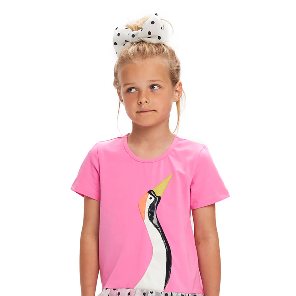 Wauw Capow-Girls White Spotty Bow Elastic | Childrensalon Outlet