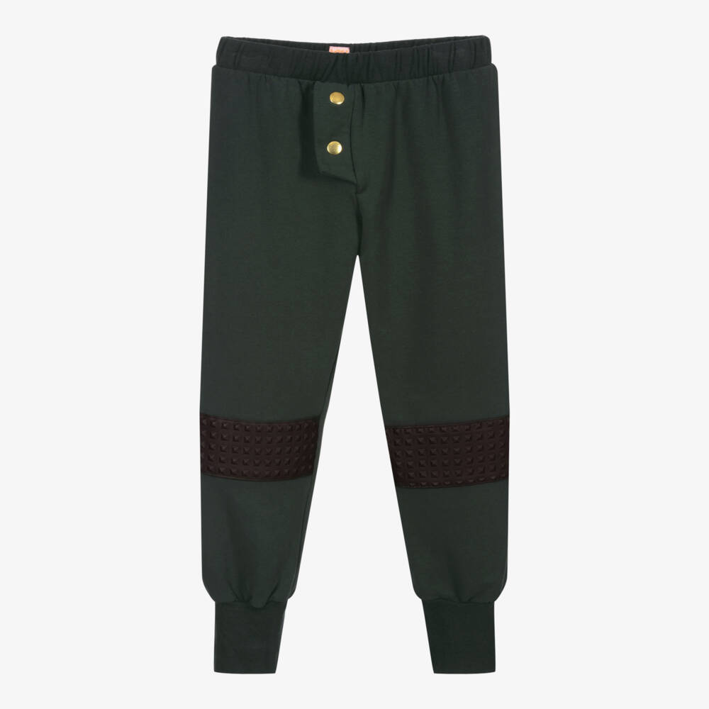 Wauw Capow-Green Organic Cotton Joggers | Childrensalon Outlet