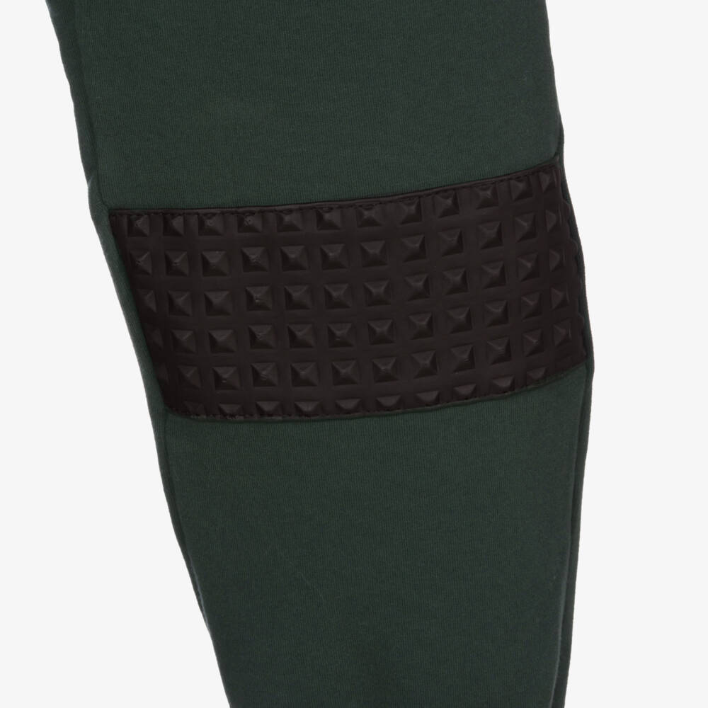 Wauw Capow-جوغرز قطن عضوي جيرسي لون أخضر داكن | Childrensalon Outlet