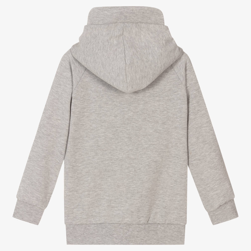 Wauw Capow-Серая хлопковая худи на молнии | Childrensalon Outlet