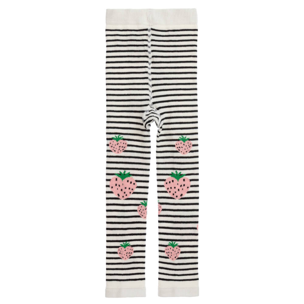 Wauw Capow-Ivory & Black Striped Leggings | Childrensalon Outlet