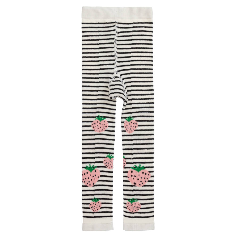 Wauw Capow-Ivory & Black Striped Leggings | Childrensalon Outlet