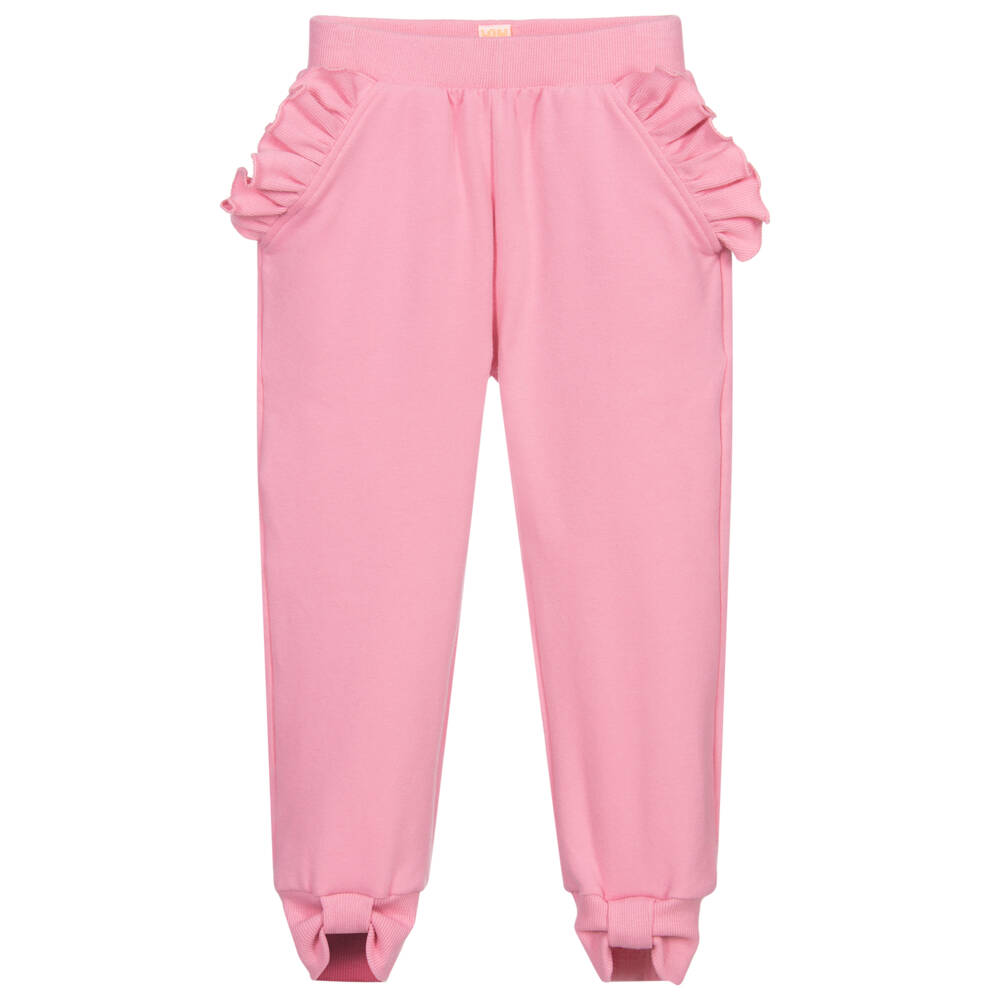Wauw Capow-Pink Organic Cotton Joggers | Childrensalon Outlet