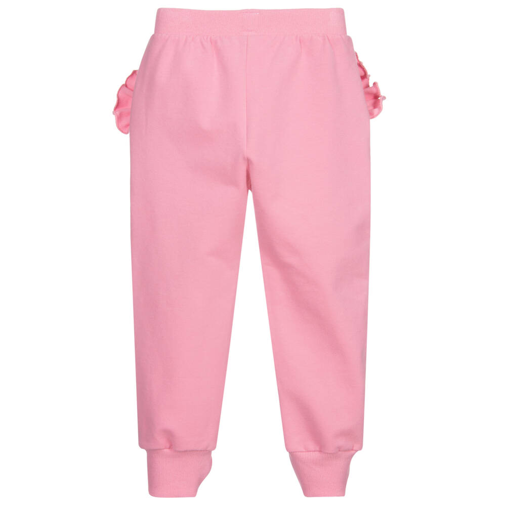 Wauw Capow-Pink Organic Cotton Joggers | Childrensalon Outlet
