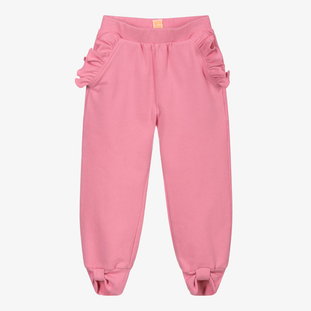 Wauw Capow-Pink Organic Cotton Joggers | Childrensalon Outlet