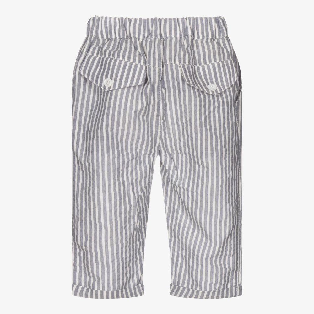 Wedoble Baby Boys Blue Stripe Trousers