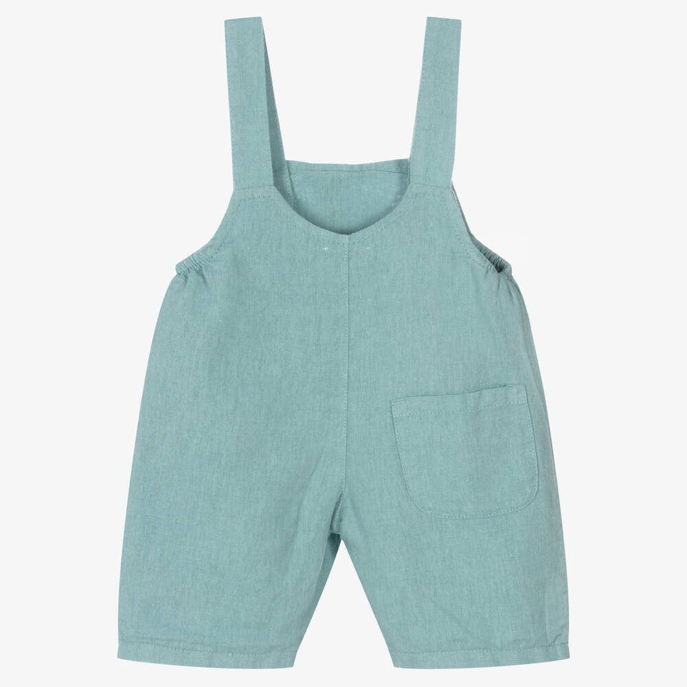 Wedoble-Baby Boys Green Dungaree Shorts | Childrensalon Outlet