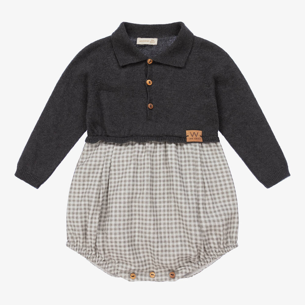 Wedoble - Baby Boys Grey Polo Shortie | Childrensalon