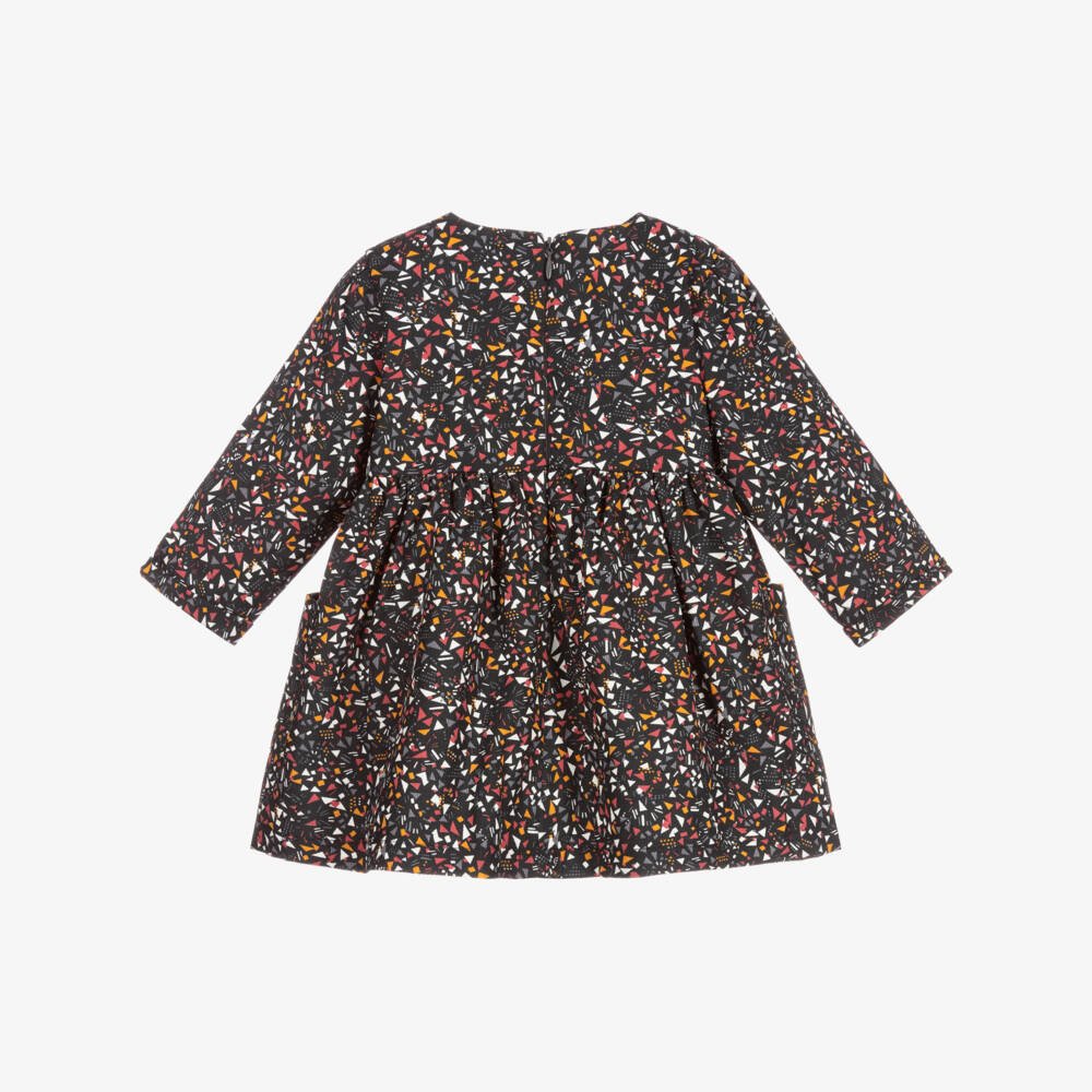 Wedoble-Baby Girls Black Cotton Dress | Childrensalon Outlet