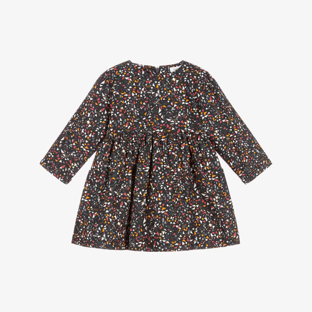 Wedoble-Baby Girls Black Cotton Dress | Childrensalon Outlet