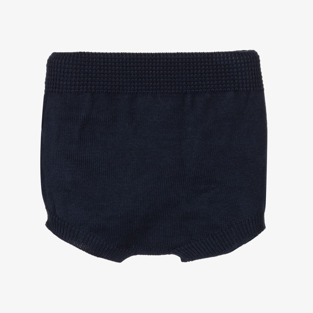 Wedoble - Baby Girls Blue Knitted Shorts | Childrensalon
