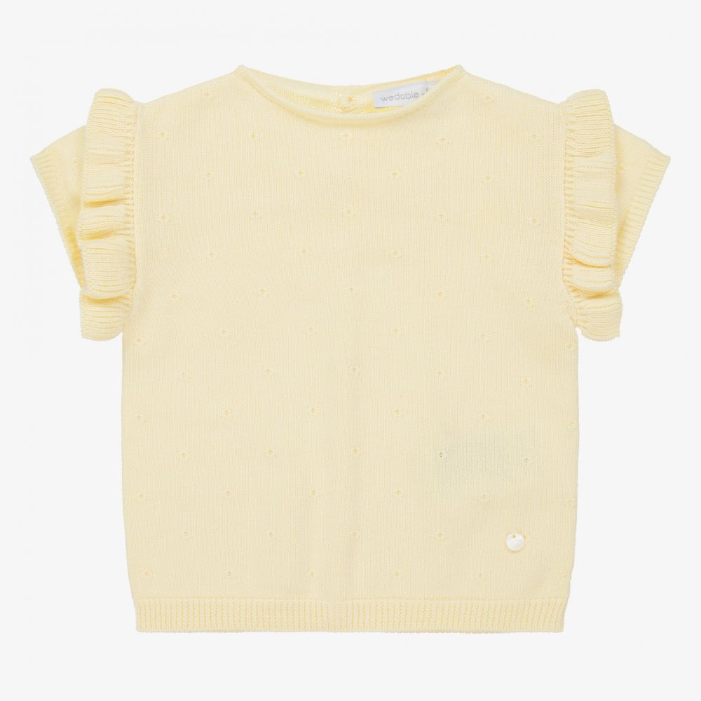 Wedoble-Baby Girls Cotton Knit Top | Childrensalon Outlet