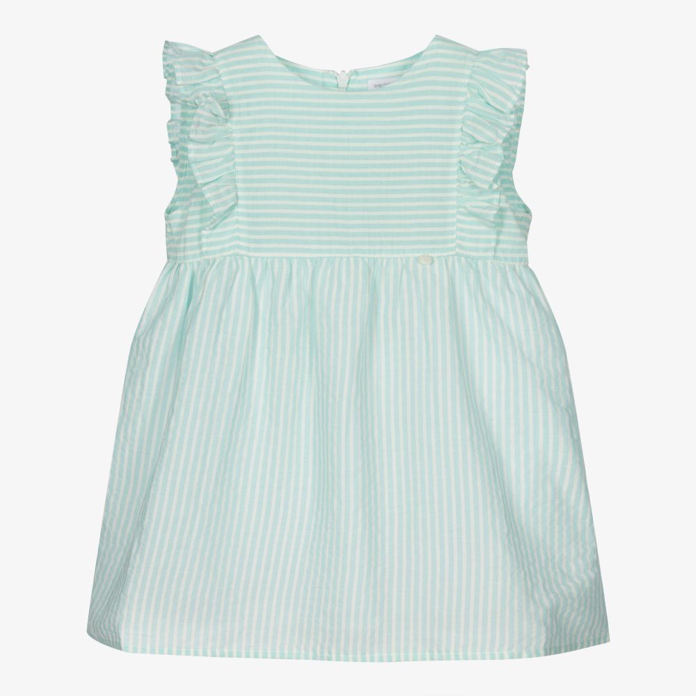 Wedoble - Baby Girls Green Cotton Dress | Childrensalon