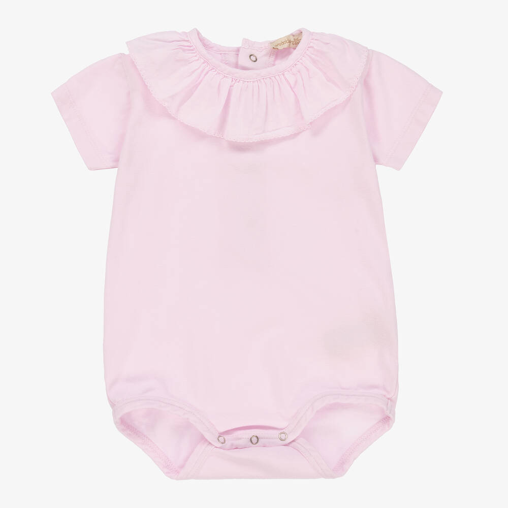 Wedoble - Baby Girls Pink Cotton Bodysuit | Childrensalon