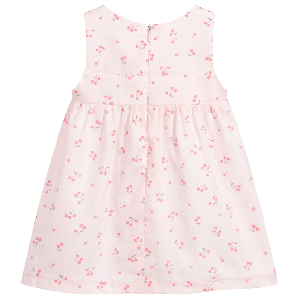 Wedoble-Baby Girls Pink Cotton Dress | Childrensalon Outlet