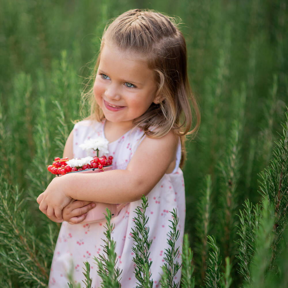 Wedoble-Baby Girls Pink Cotton Dress | Childrensalon Outlet