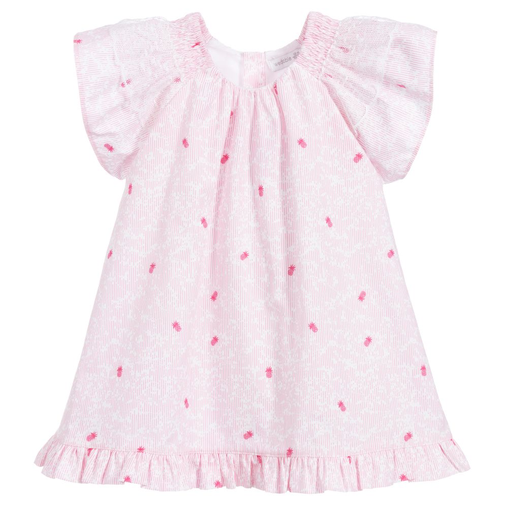 Wedoble - Baby Girls Pink Cotton Dress | Childrensalon