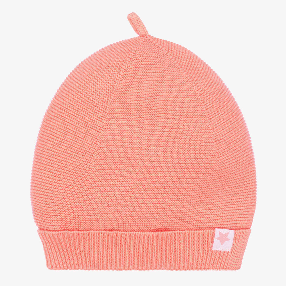 Wedoble - Baby Girls Pink Cotton Knit Hat | Childrensalon